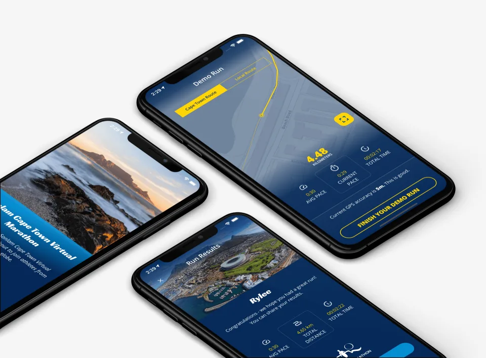 Cape Town Marathon App Interface